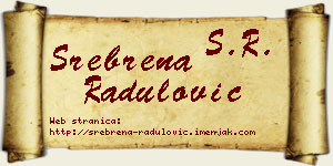 Srebrena Radulović vizit kartica